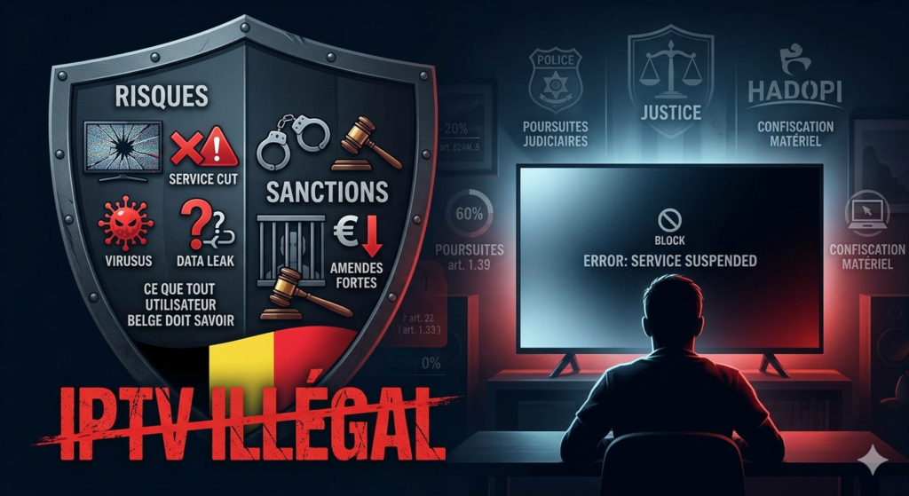 Risques et Sanctions IPTV Illégal : Ce Que Tout Utilisateur Belge Doit Savoir